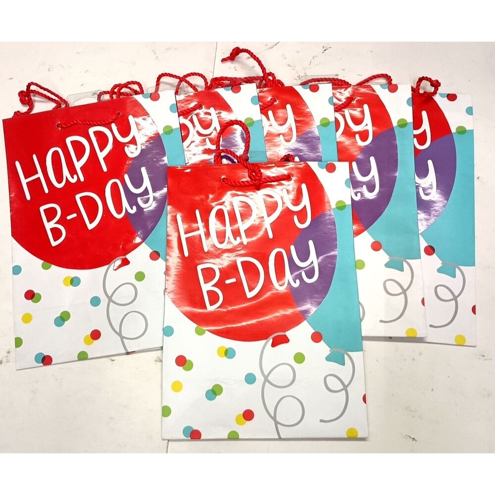 Happy Birthday gift bags Lot Of 6